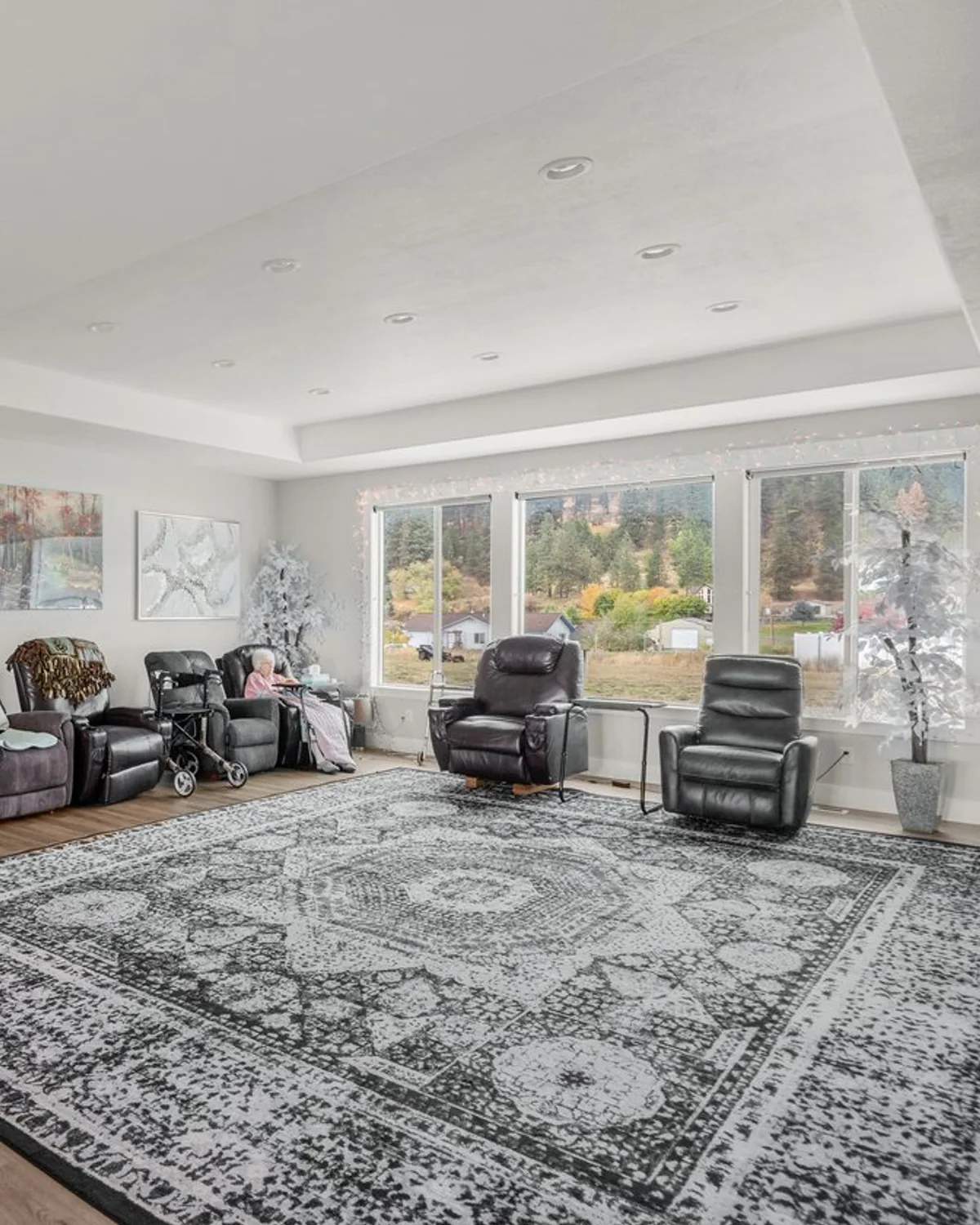 Bright shared common room at A+ Quality Adult Family Home