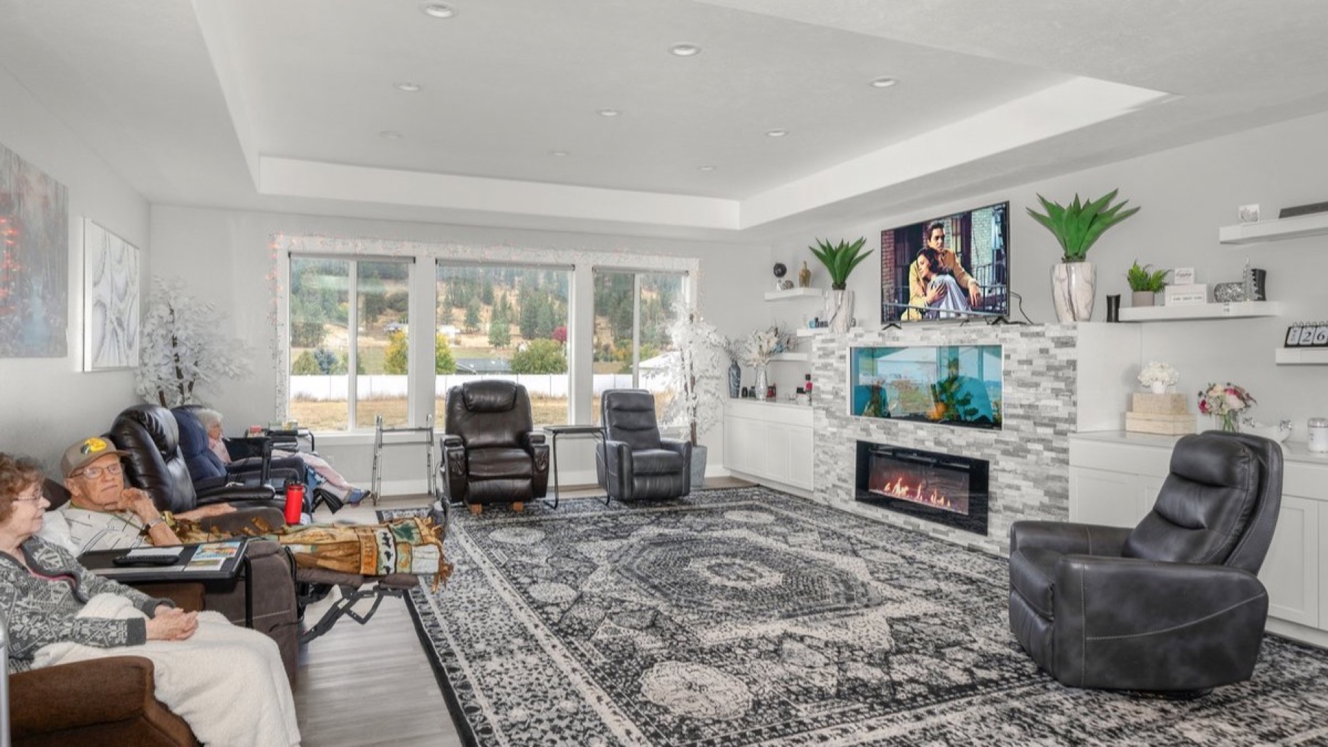 Accessible shared living room at A+ Quality Adult Family Home